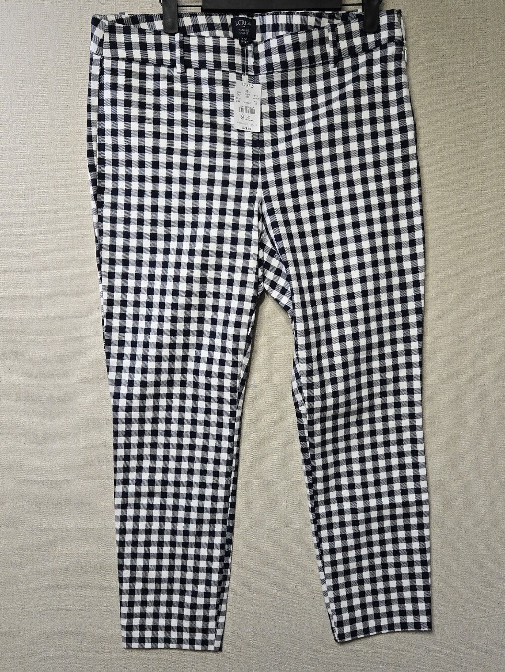 J. Crew Black & White Gingham Pedal Pushers Pants